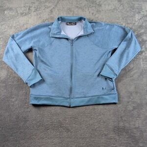 Under Armour Cold Gear Jacket Full Zip Fleece Lined Black Mens XL